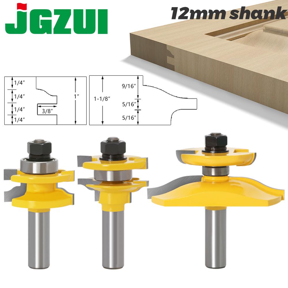 End Mill Set - 3pcs 12mm Schacht Rail & Stijl
