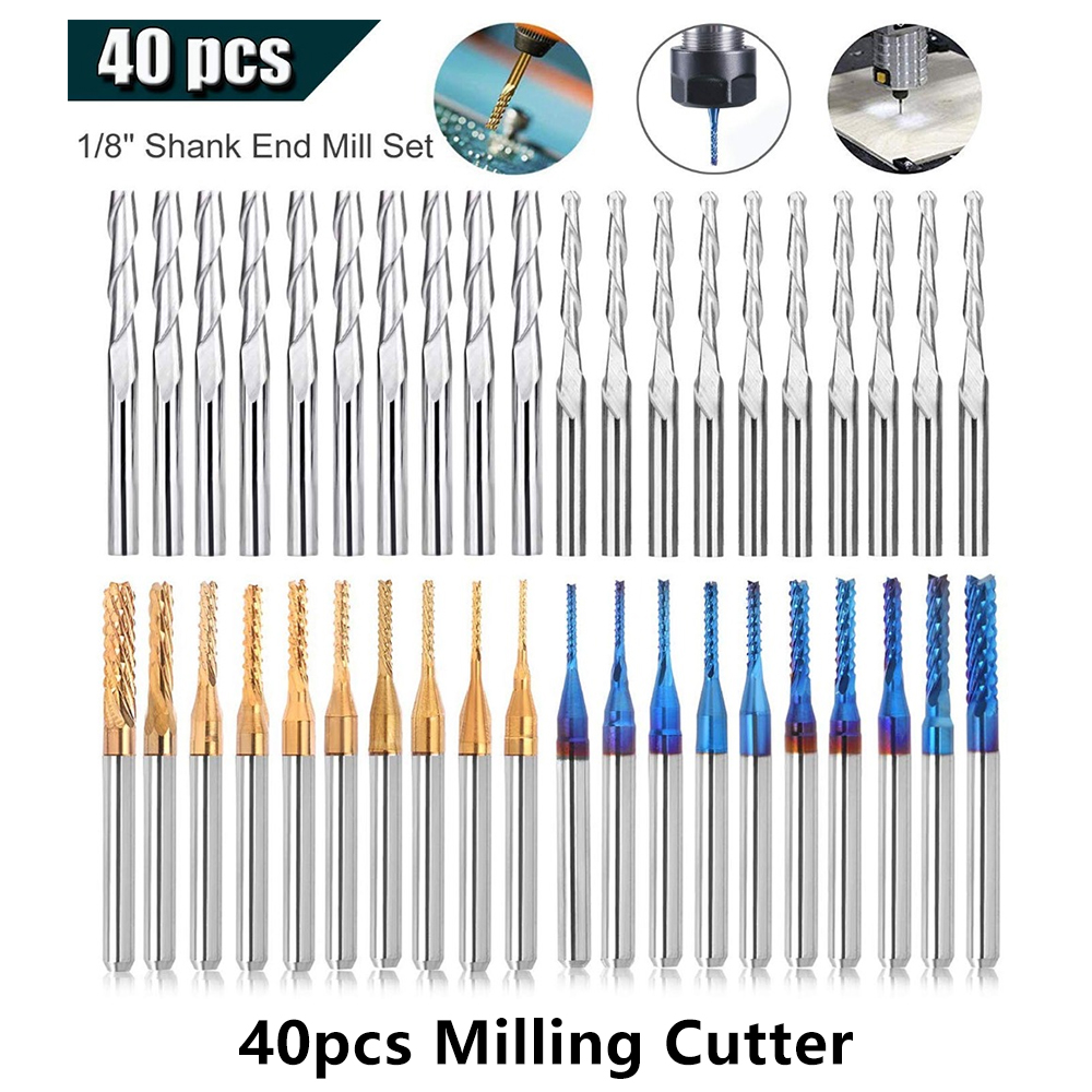 End Mill Set - Twotrees End Mill Graveren Bits Set