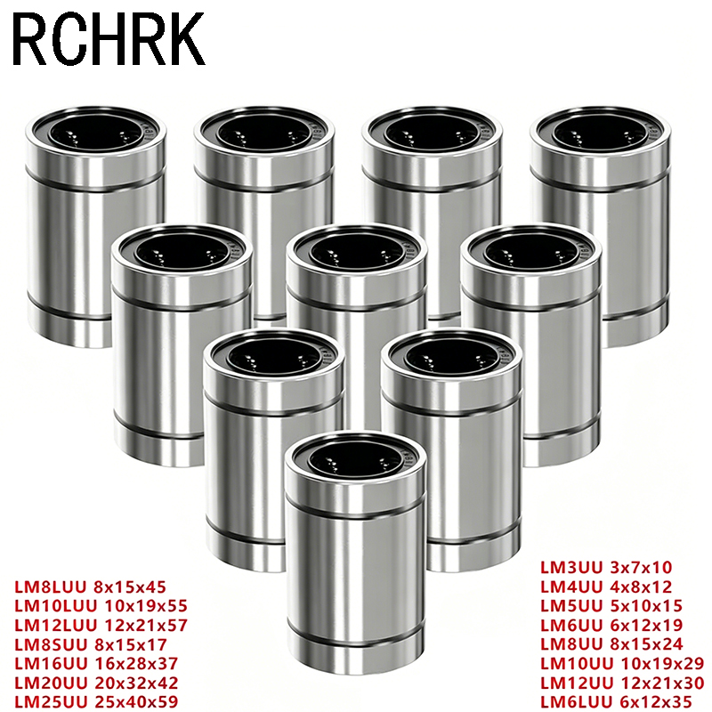 Lm8Uu Bearing - 4/10PCS LM8UU LM10UU LM16UU LM12UU Lineaire