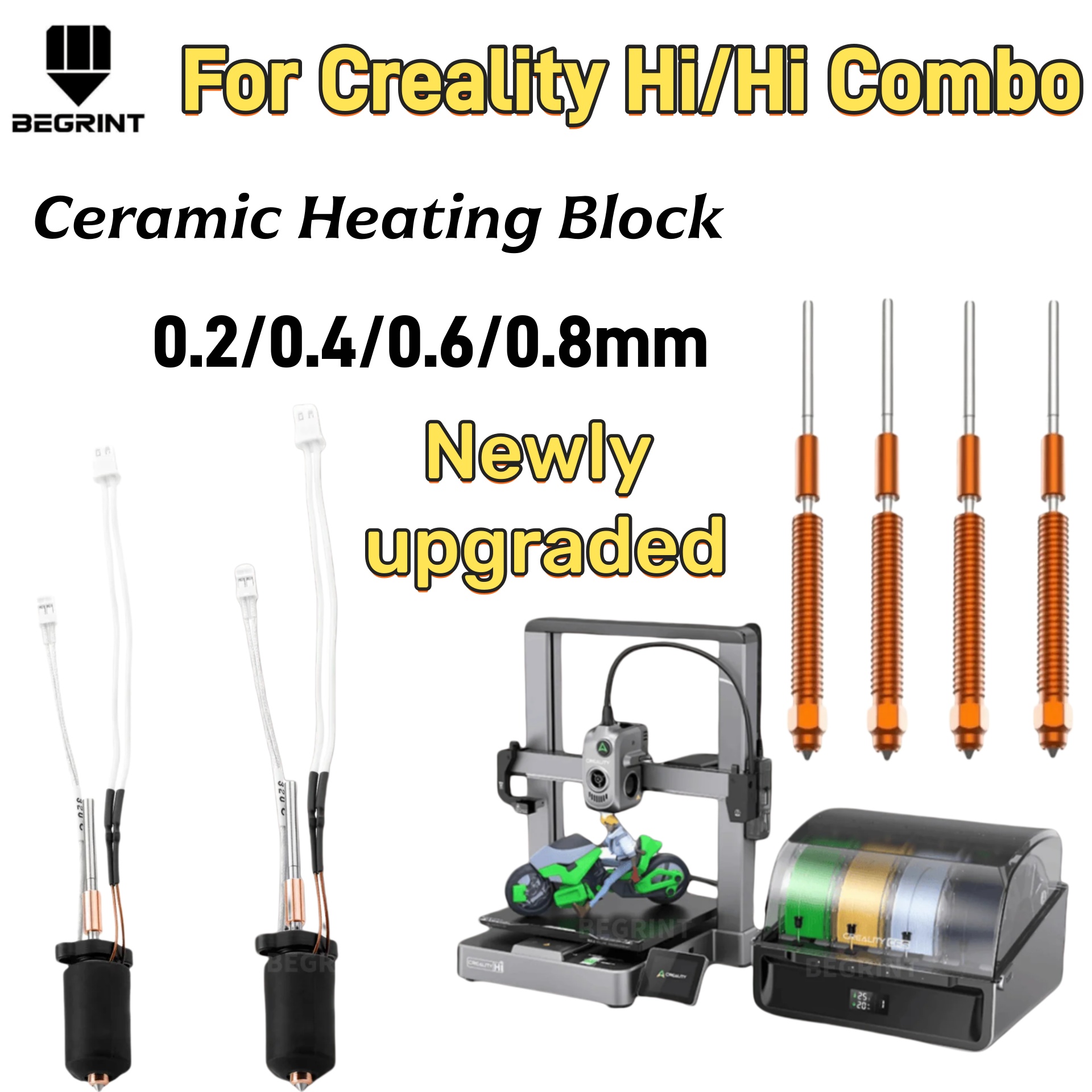 Aluminium Profile 2020 - Hoge Temperatuur Keramische Verwarmingselement Hotend Kit
