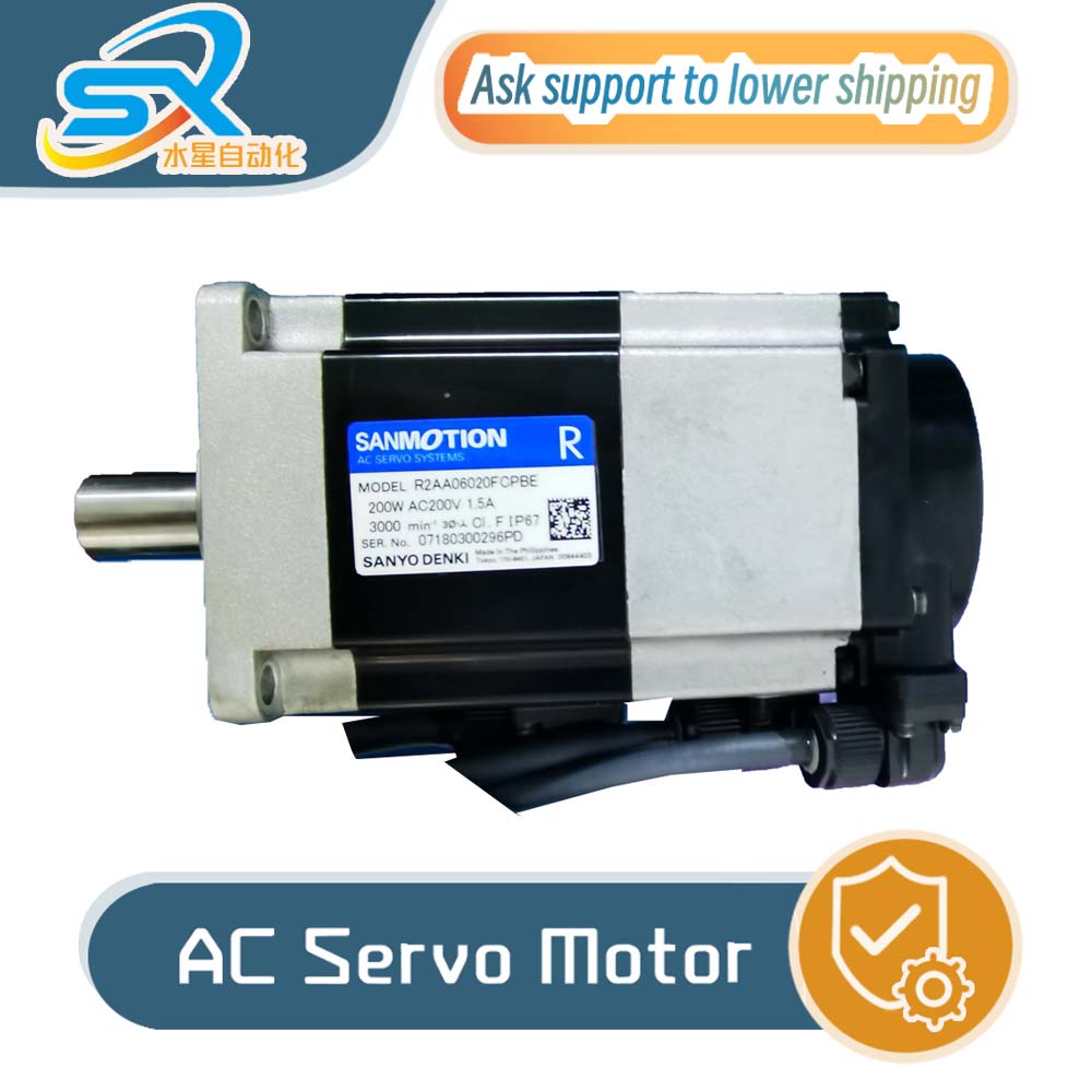Servo Motor - Sanyo AC-servomotor, werkt in goede geleiding,