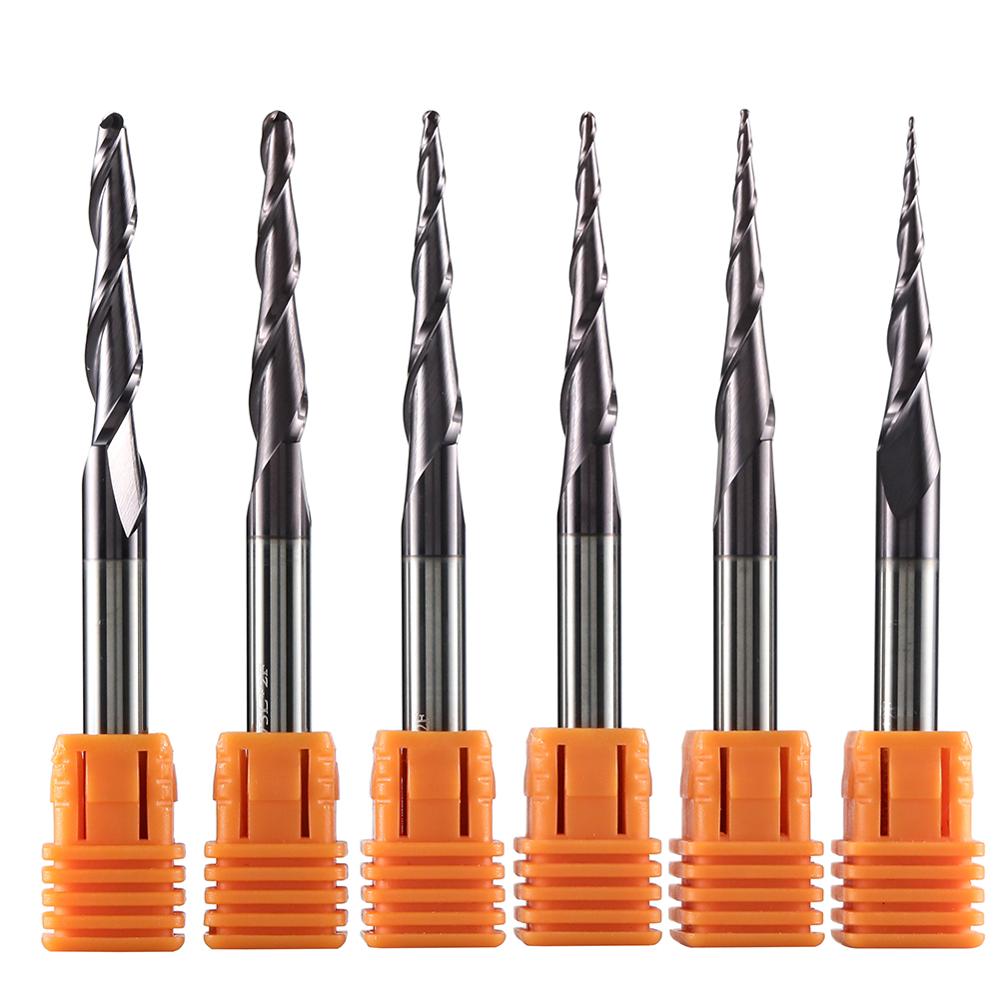 End Mill Set - 1 stks Vhm Gecoat Taper Kogelfrees