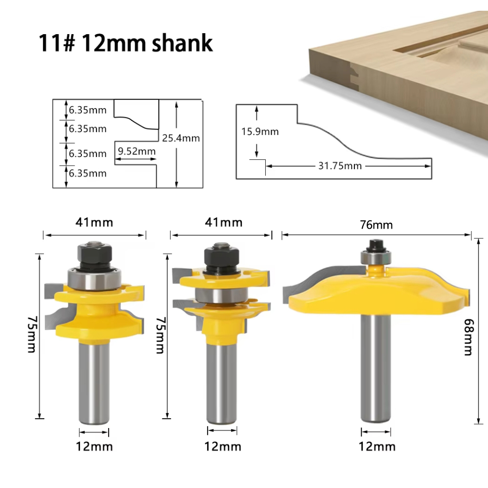 3pcs 12mm Schacht Rail & Stijl - End Mill Set recensie en prijs