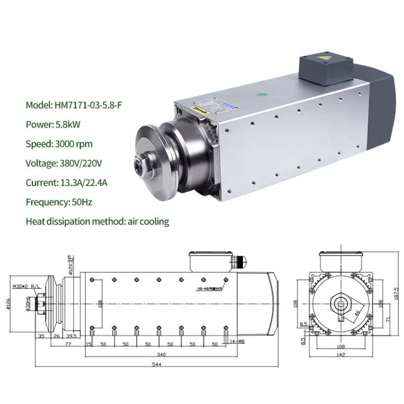 Werktuigmachine hogesnelheidss - Spindle Motor recensie en prijs