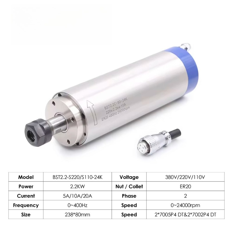 2,2 kW ER20 watergekoelde spin - Water Cooled Spindle recensie en prijs