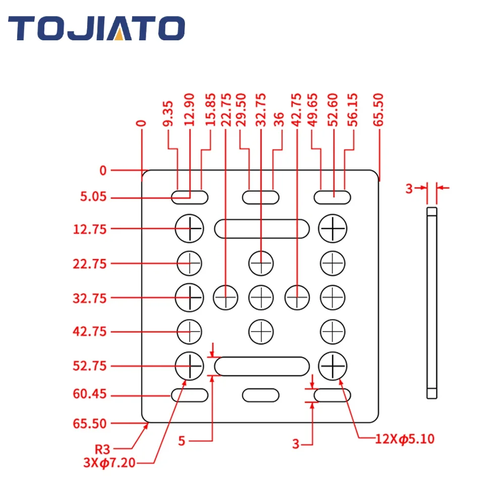 Tojiato V Gantry Plate X-as sc - V Slot Wheel recensie en prijs